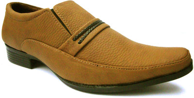 

JK Port Mens Synthetic Leather With Extra Comforts Casuals Shoes For Men(Tan)