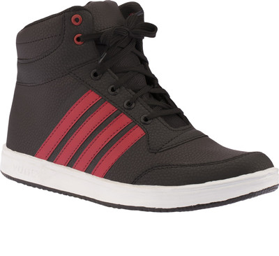 

Footista Stripes High Tops For Men(Brown, Black::red