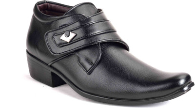 

Levanse Designer Velcro buckled Slip On For Men(Black, Matte black