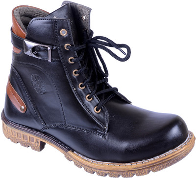 

Porcupine Laced Boots For Men(Black)