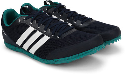 

ADIDAS DISTANCESTAR Track and Field Shoes For Men(Black, Green, White, Conavy/ftwwht/eqtgrn