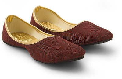 

Great Art Women Traditional Stylish Maroon Ballerina s 308 Mojaris For Women(Maroon