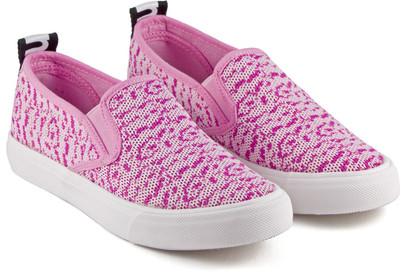 

DeVEE Oxdans Platform Pink Canvas Shoes For Women(Pink