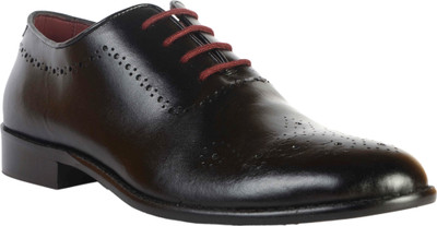 

Urban Nation Single Piece Leather Brogue Shoe Lace Up For Men(Black