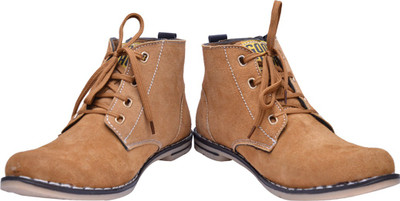 

Hirel's Desert Boots Boots For Men(Beige