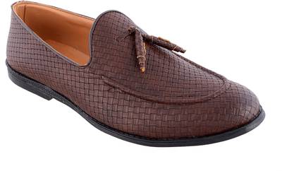 Fashion67 Hand Finished PU Formals with Bow Slip On