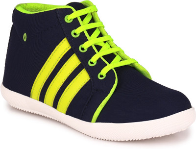 

Knoos Canvas Sporty Boots Sneakers For Men(Green