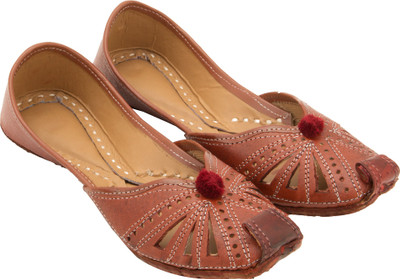 

Footrendz Cut work Jutis For Women(Brown, Red), Camel::red::dark brown