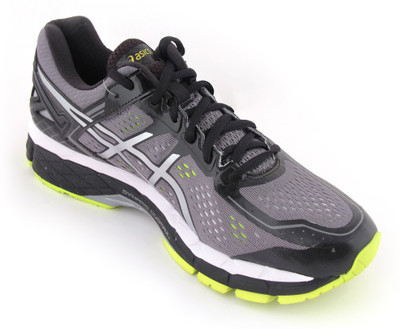 

Asics Gel-Kayano 22 Men Running Shoes For Men(Grey, Black), Charcoal/silver/lime