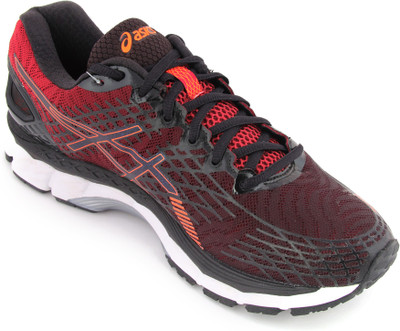 

Asics Gel-Nimbus 17 Men Running Shoes For Men(Multicolor, Black/hot orange/deep ruby