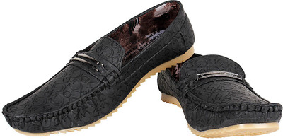

Kraasa Metallic Charm Loafers For Men(Black)