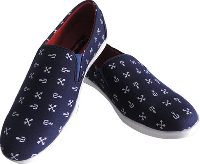 

Elligator Attractive Blue Canvas Shoes For Men(Blue