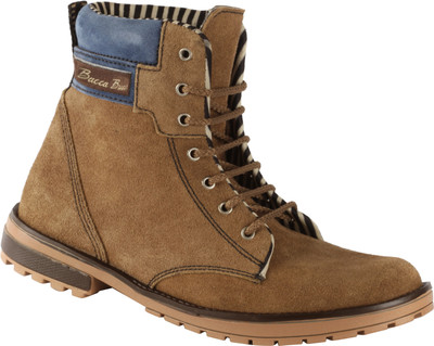 

Bacca Bucci Ankle Length Suede Boots For Men(Tan, Blue