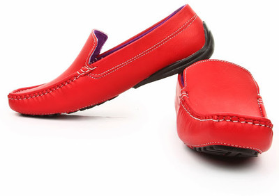 

Bacca Bucci Textured Loafers For Men(Red