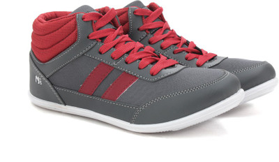 

North Star by Bata Men Mid Ankle Sneakers For Men(Grey, Red