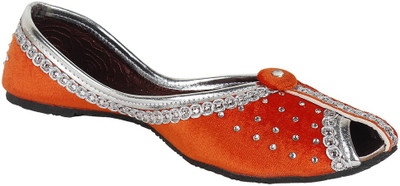 

Saashiwear Punjabi Jutis For Women(Orange)