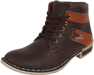 

BUWCH Buwch Casuals, Boots, Party Wear, Corporate Casuals For Men And Boys Brown Color Boots For Men(Brown)