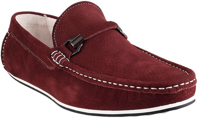 

Mochi J Fontini Loafers For Men(Maroon, 44;maroon