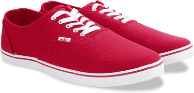 

Flying Machine Canvas Lace Up sneakers For Men(Red, Red 02