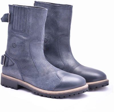 

Royal Enfield Bradfield - High-ankle suede Boots For Men(Black, Blue