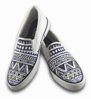 

F-Gali The bragging blue slip-on shoes Canvas Shoes For Men(Multicolor