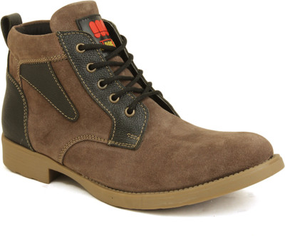 

Metrogue Men'S Mid Ankle Suede Leather Boots For Men(Brown