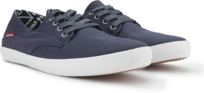 

Levi's Cotton Twill_Sunset Series_Laced Men Sneakers For Men(Blue, Red