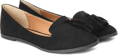 

QUPID Loafers For Women(Black, Bkps