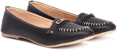 

TEN Sober Black Loafers For Women(Black), Black;01
