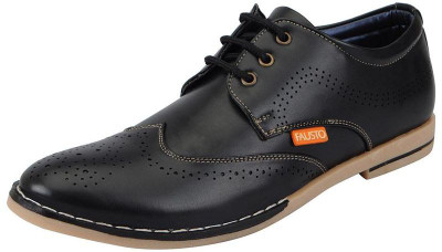 

FAUSTO Brogue Casuals For Men(Black