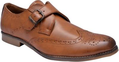 Hirel's Tan Monk Strap Shoes
