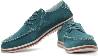 Flippd Genuine Leather Sneakers For Men(Blue, Dark blue