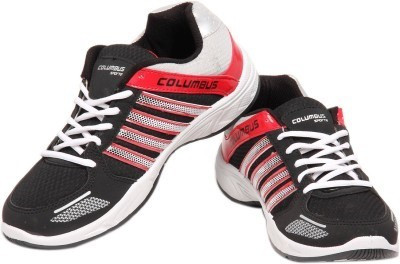 

Columbus Running Shoes For Men(Black), Black red