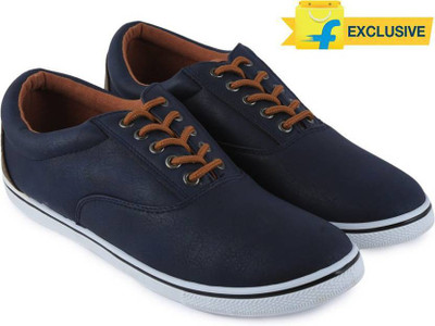 

Flying Machine Synthetic Leather Sneakers For Men(Brown, Navy