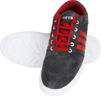 

Nexq Grey Canvas Shoes For Men(Grey)