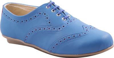 

Adorn Stylish and Elegant Lace Up Shoes For Women(Blue)