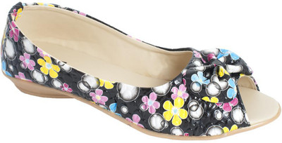 

Azores AZF_HB Peep Toe Belly For Women(Black)