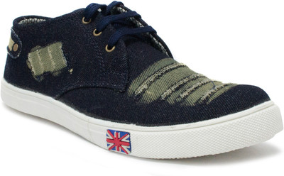 

Shoe Island Ripped Distressed Denim Blue Casual Shoes Casuals For Men(Blue
