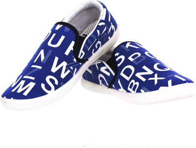 

Per Te Solo Major V Casual Slip On Blue Canvas Shoes For Men(Blue