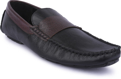 

Buckle Up MENS LEATHER SHOES BUAZ-03_BLACK-Size- Slip On For Men(Black