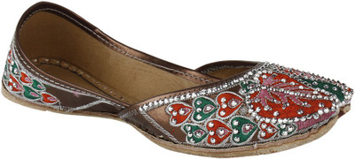

Saashiwear Punjabi Jutis For Women(Brown), Copper