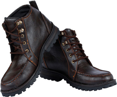 

Knight Ace High Ankle Boots For Men(Brown