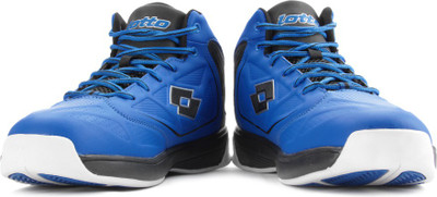 Lotto Fire HI Basketball Shoes For Men(Blue, Black), Royal;black