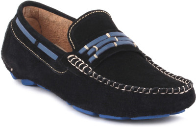 

tZaro Loafers For Men(Black), Black::blue