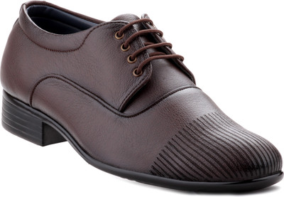 

Zebra Men's 100% Pure Synthetic Leather Brown Derby Formal Lace Up For Men(Brown