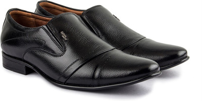 

Le Booch Men Genuine Leather - UK-10 Slip On For Men(Black
