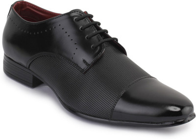 

Metrogue Genuine Leather with Leather Lining Dress Shoes Lace Up For Men(Black, Black