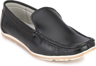 

Luckyman Leather Loafers For Men(Black)