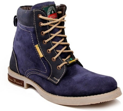 

Bacca Bucci Green Hill High Ankle Length Boots For Men(Blue, Navy