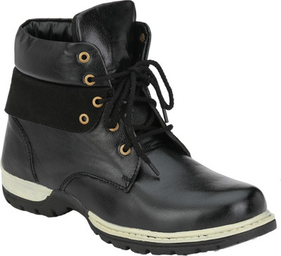 

Kingswalker Stylo Boots For Men(Black, Beige